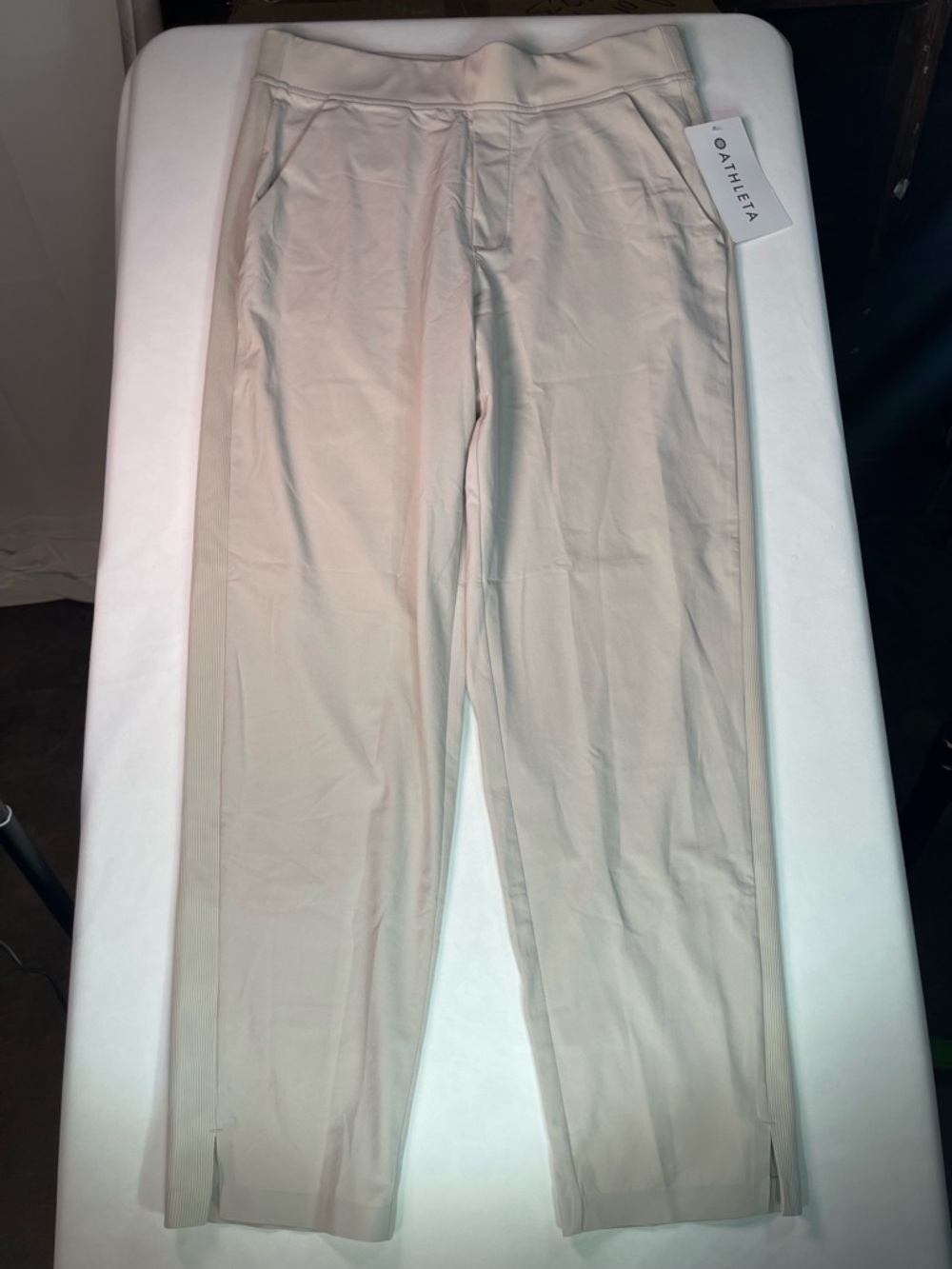Athleta Women's Cropped Performance Pants in Light Taupe - Picture 2 of 10